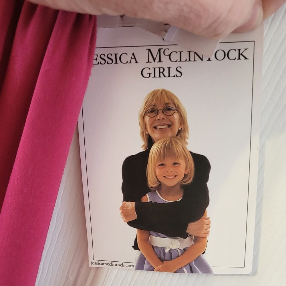 BNWT GORGEOUS SATIN BOW Jessica McClintock Girls Sz 8 Short Fancy Dress!… - Picture 7 of 11